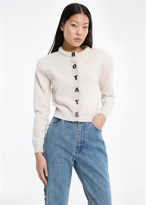 Magtu firm knit cardigan Wind Chime Grey ROTATE